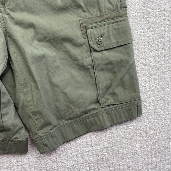 Y2K Tommy Hilfiger TH Cargo Shorts Military Green Tech Pockets Utility Men Sz 33 - Picture 5 of 16